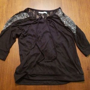 Maurices black sequence top